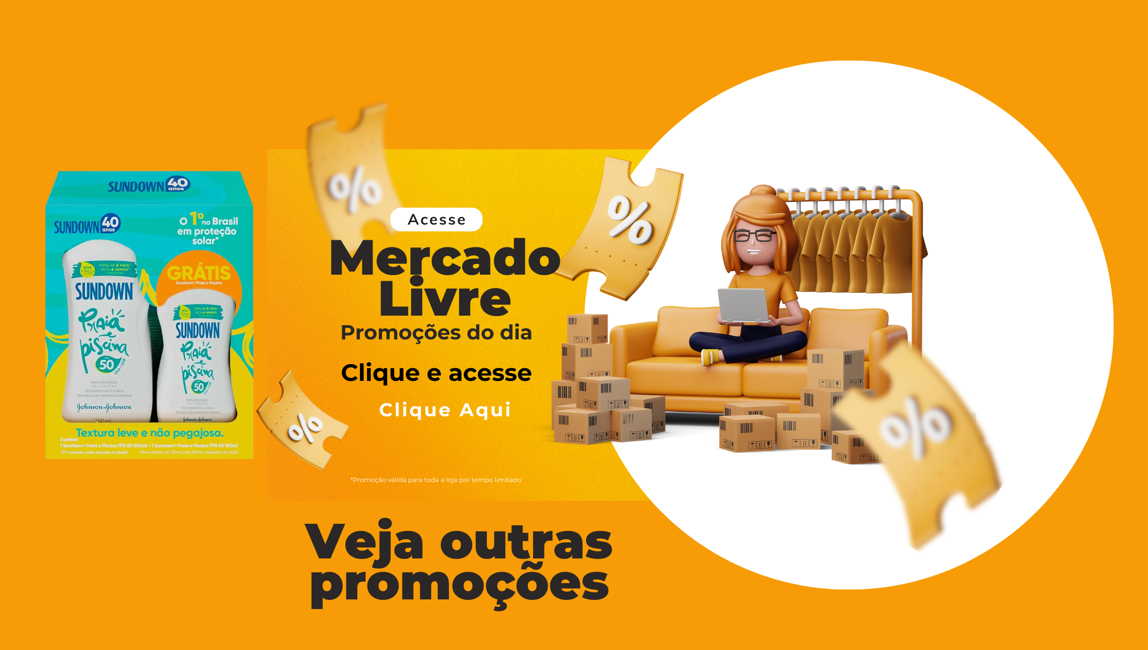 Banner Header Mercado Livre Protetor Solar