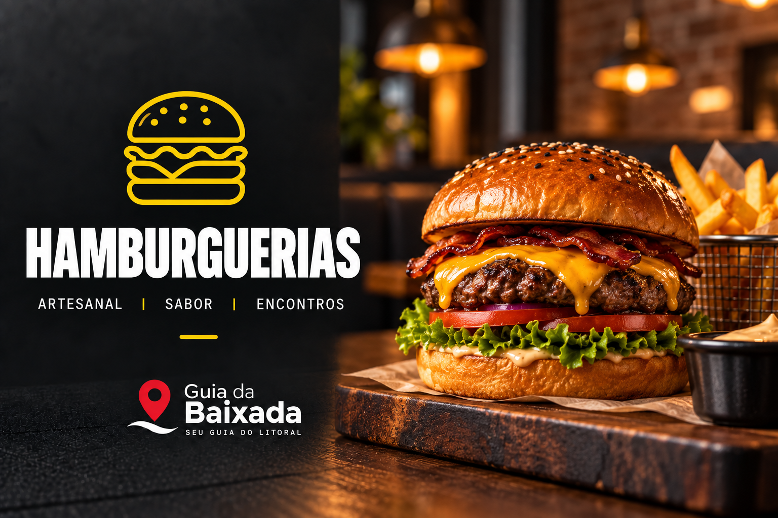 Hamburguerias no Guia da Baixada